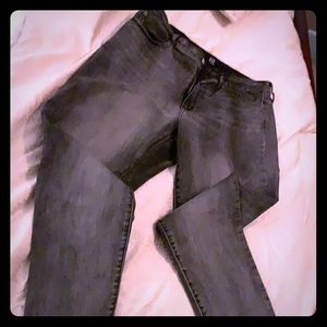 Gap Skinny High Waisted Jeans-Black Acid Wash